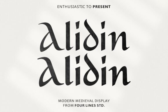 Alidin: A Modern Medieval Display Font for Heritage Branding