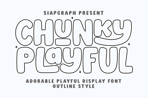 Chunky Playful Outline: The Perfect Display Font for Handmade Brands