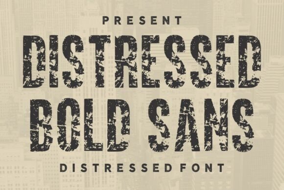 Distressed Bold Sans for Editorial Design