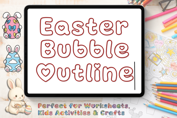 Easter Bubble Outline: A Delightful Display Font for Springtime Projects