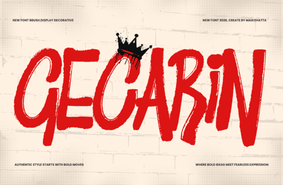Gecarin Bold Brush Display Font Review