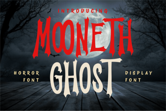 Mooneth Ghost: A Spine-Chilling Display Font for Gothic Branding