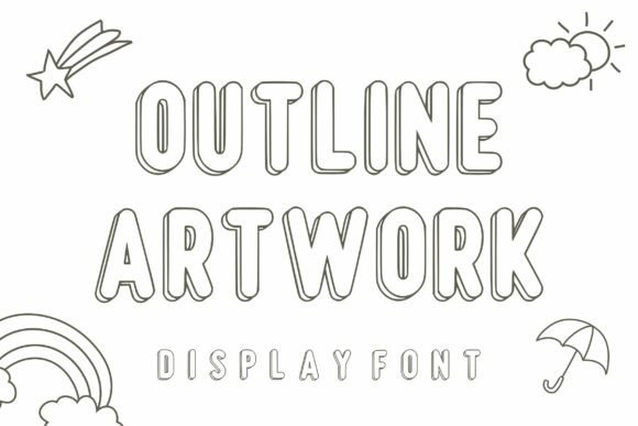 Outline Artwork: A Modern Display Typeface for Editorial Clarity