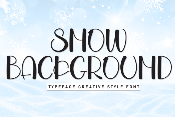 Snow Background: A Playful Display Typeface for Modern Web Design